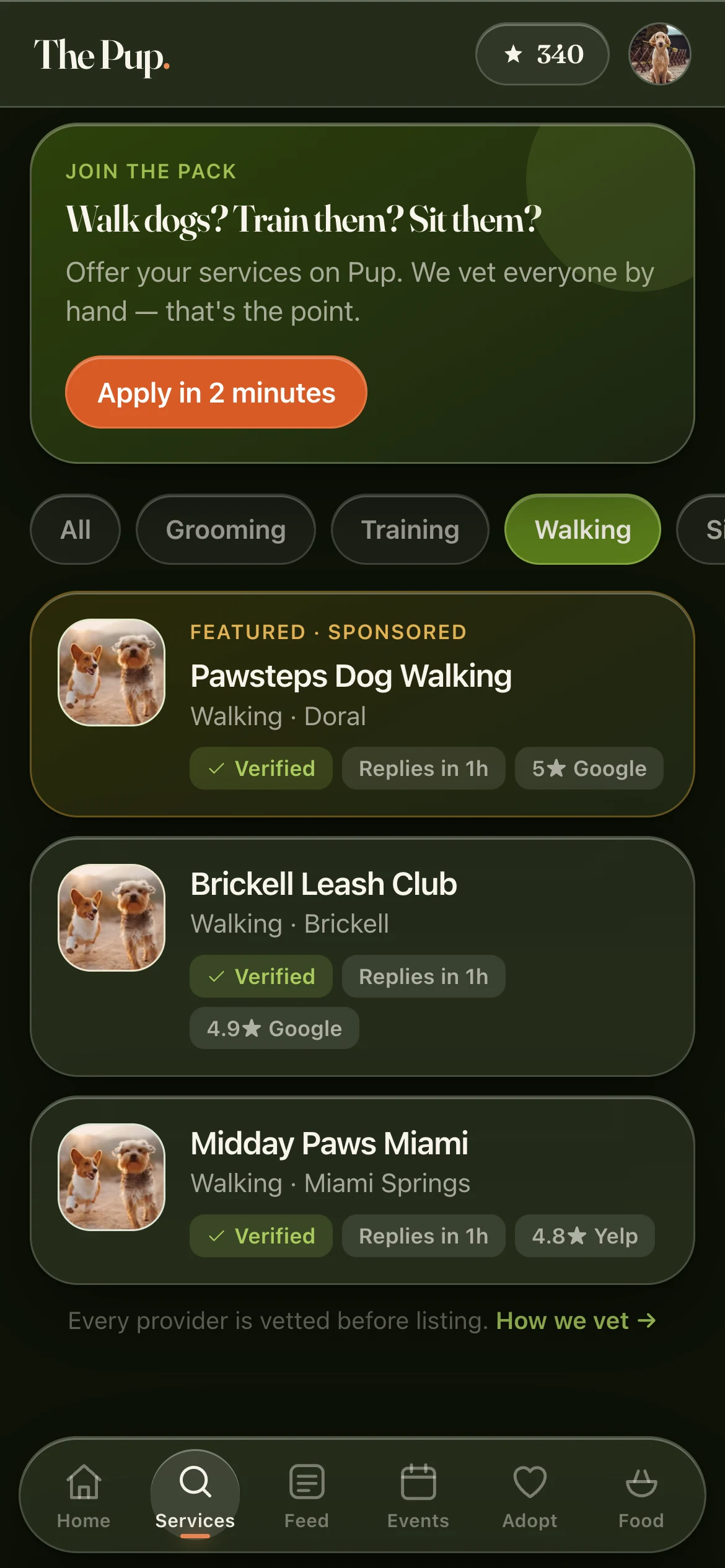 Walkers and daycare near you